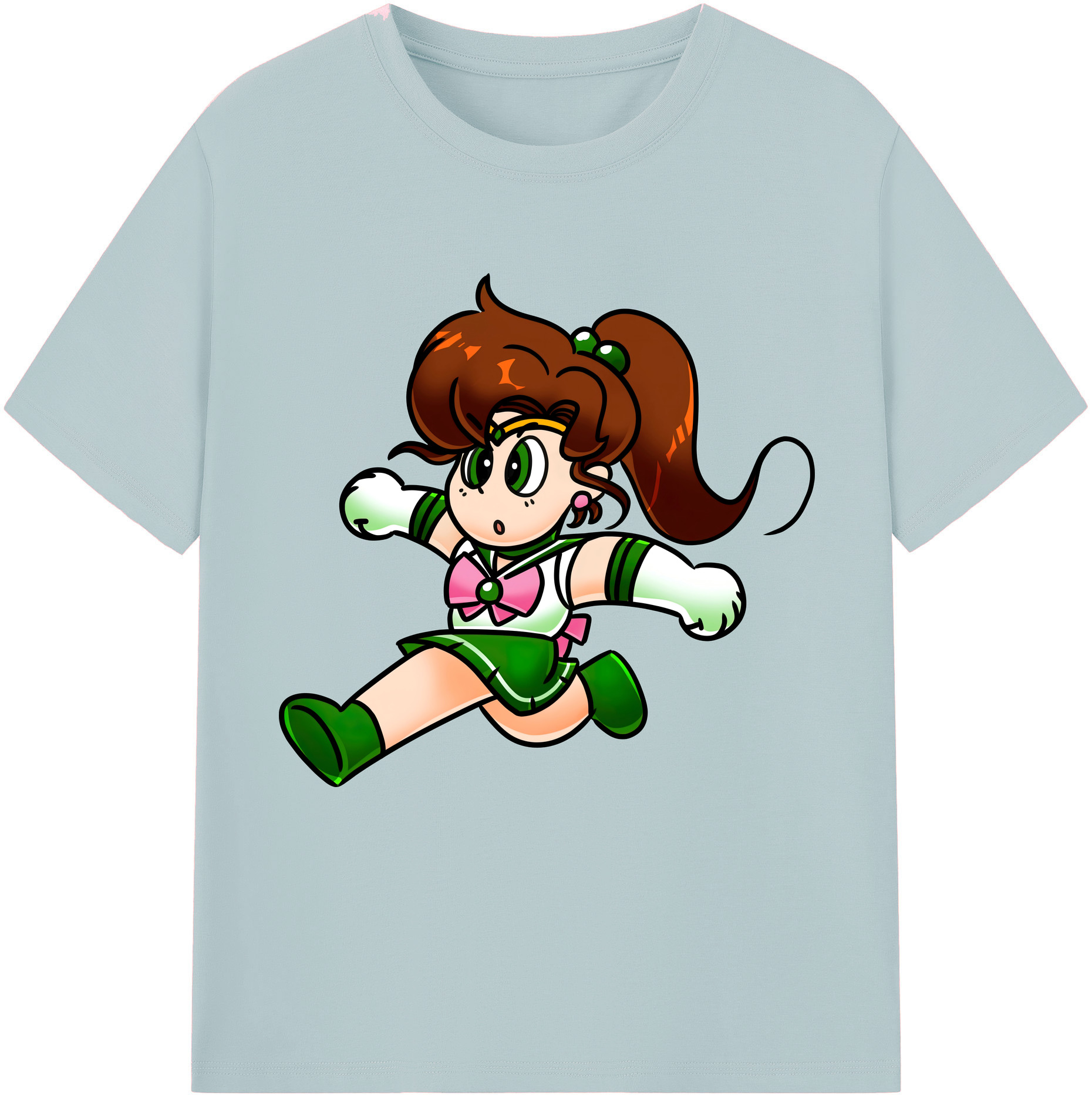 （画像用） 美少女戦士セーラームーン 木野 まこと きの まこと Sailor Moon Kino Makoto （セーラージュピター；Sailor Jupiter） 綿100％半袖Tシャツ（フロントプリント）
